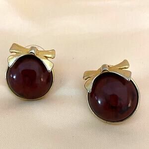 Vintage Garnet Bow Mona earrings